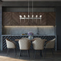 Echo 12-Light Linear Pendant 12-Light Cast Glass (YC) in Sterling