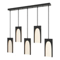 Cypress 5-Light Pendant LED Seeded Clear Glass (II) in Black