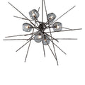 Griffin Starburst Pendant 6-Light Cool Grey Glass (YL) in Dark Smoke