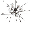 Griffin Starburst Pendant 6-Light Clear Glass (ZM) in Dark Smoke