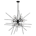 Griffin Starburst Pendant 6-Light Clear Glass (ZM) in Black