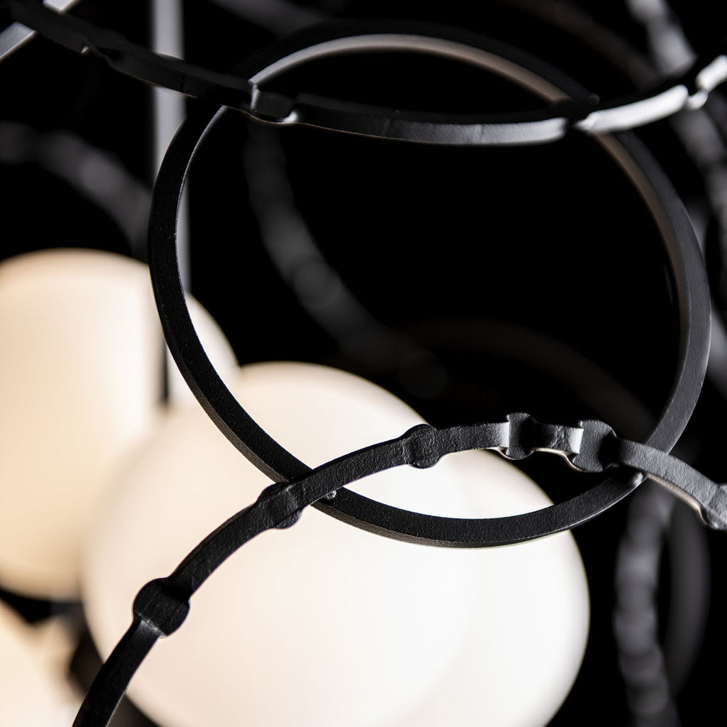 Olympus Orb Pendant 6-Light Opal Glass (GG) in Black