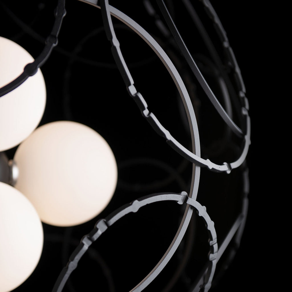 Olympus Orb Pendant 6-Light Opal Glass (GG) in Black