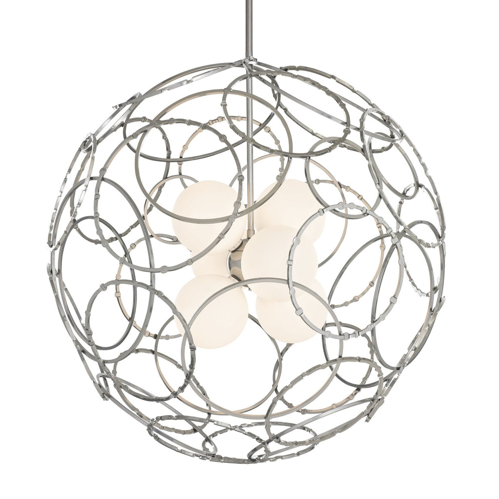 Olympus Orb Pendant 6-Light Opal Glass (GG) in Sterling