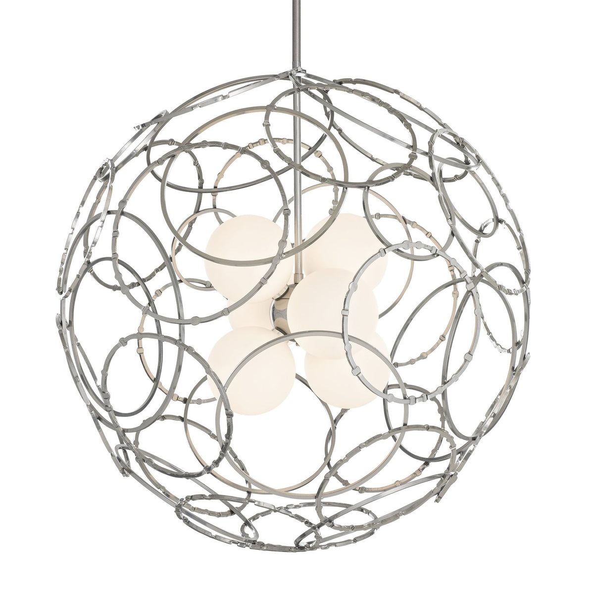 Olympus Orb Pendant 6-Light Opal Glass (GG) in Sterling