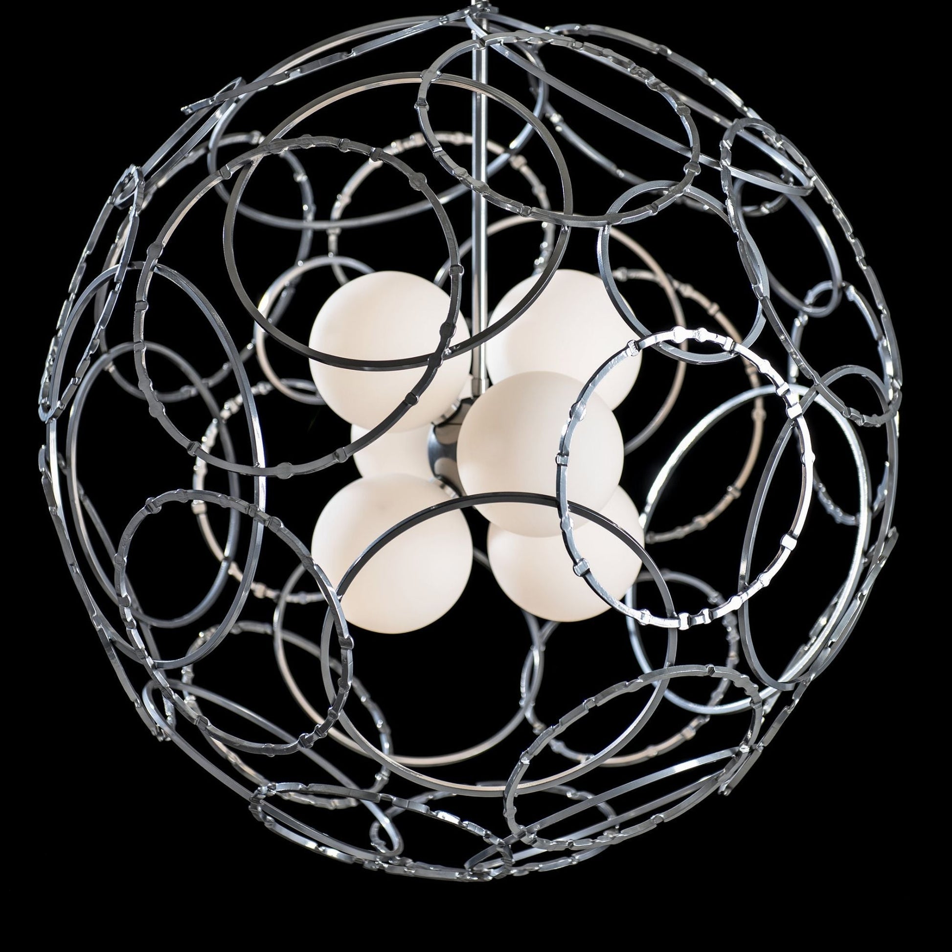 Olympus Orb Pendant 6-Light Opal Glass (GG) in Sterling