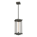 Athena 1-Light Medium LED Lantern LED Clear Glass (ZM) in Dark Smoke