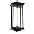 Athena 1-Light Medium LED Lantern LED Clear Glass (ZM) in Black