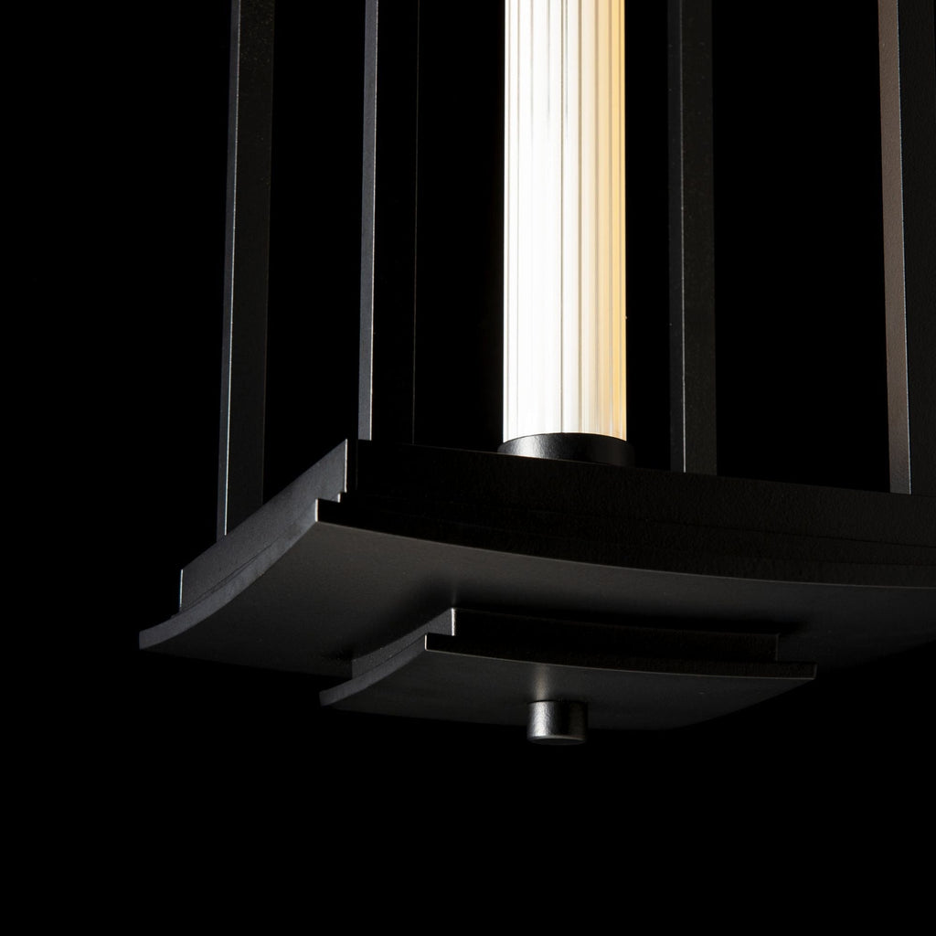 Athena 1-Light Medium LED Lantern LED Clear Glass (ZM) in Black