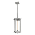 Athena 1-Light Medium LED Lantern LED Clear Glass (ZM) in Sterling