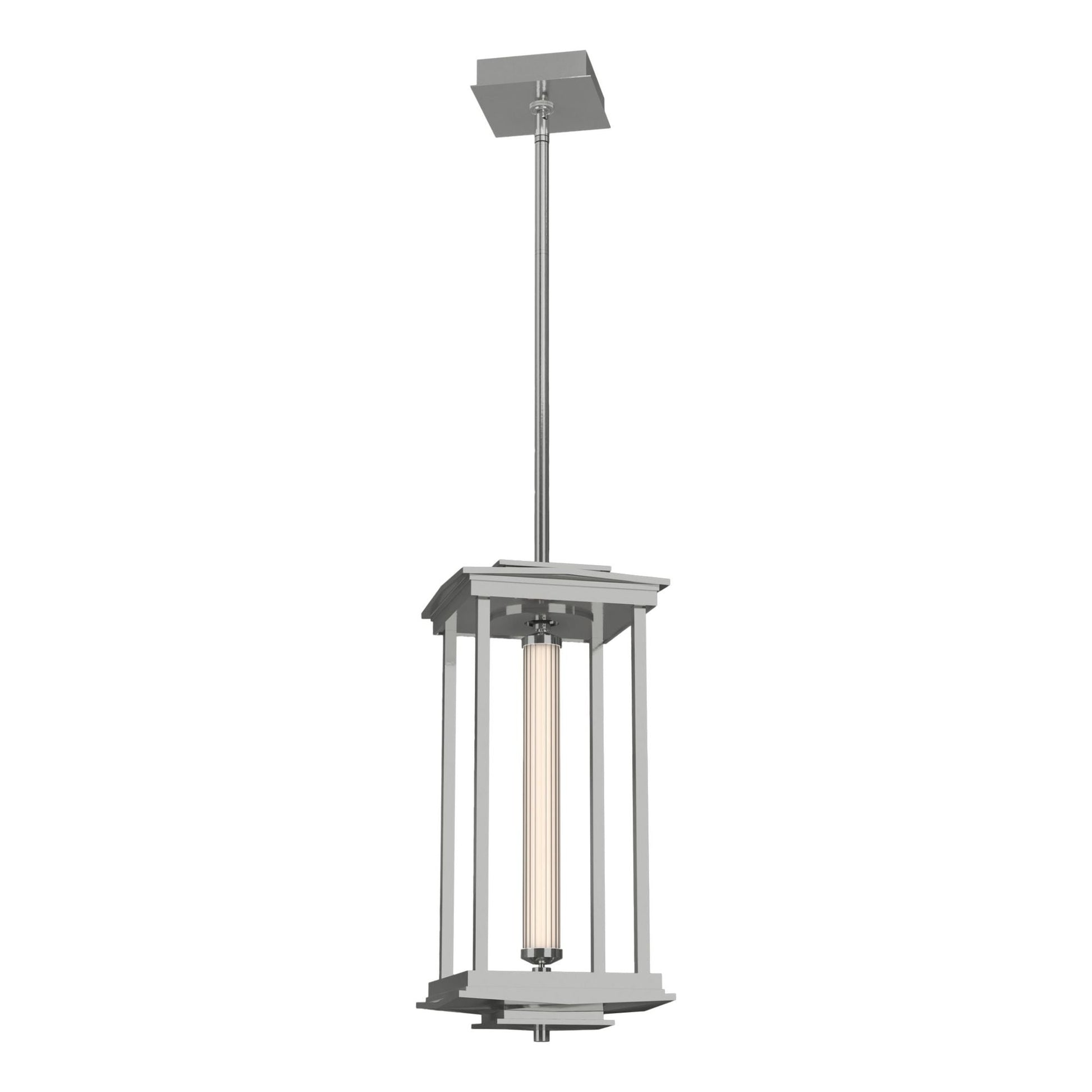 Athena 1-Light Medium LED Lantern LED Clear Glass (ZM) in Sterling