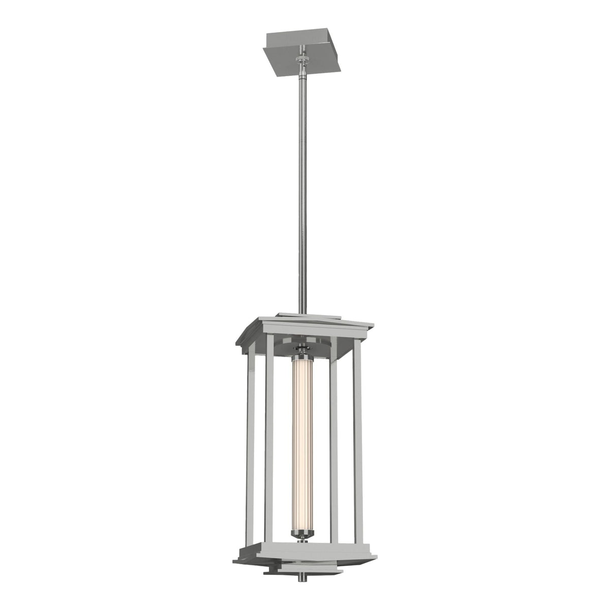 Athena 1-Light Medium LED Lantern LED Clear Glass (ZM) in Sterling