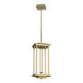 Athena 1-Light Medium LED Lantern LED Clear Glass (ZM) in Modern Brass