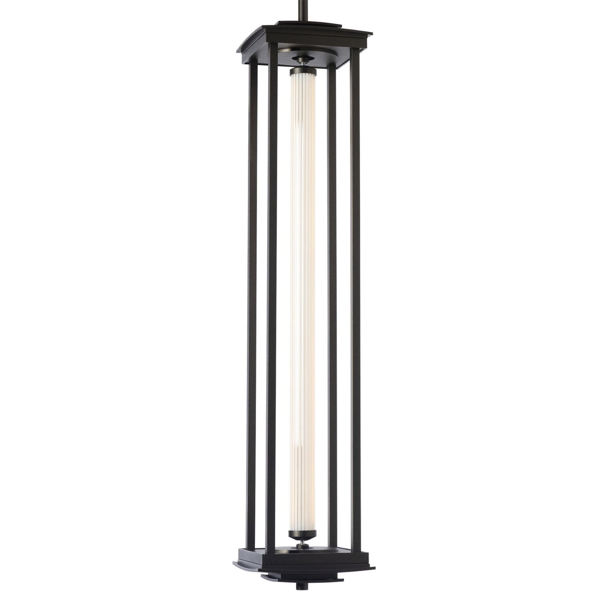 Athena 1-Light Large LED Lantern LED Clear Glass (ZM) in Oil Rubbed Bronze