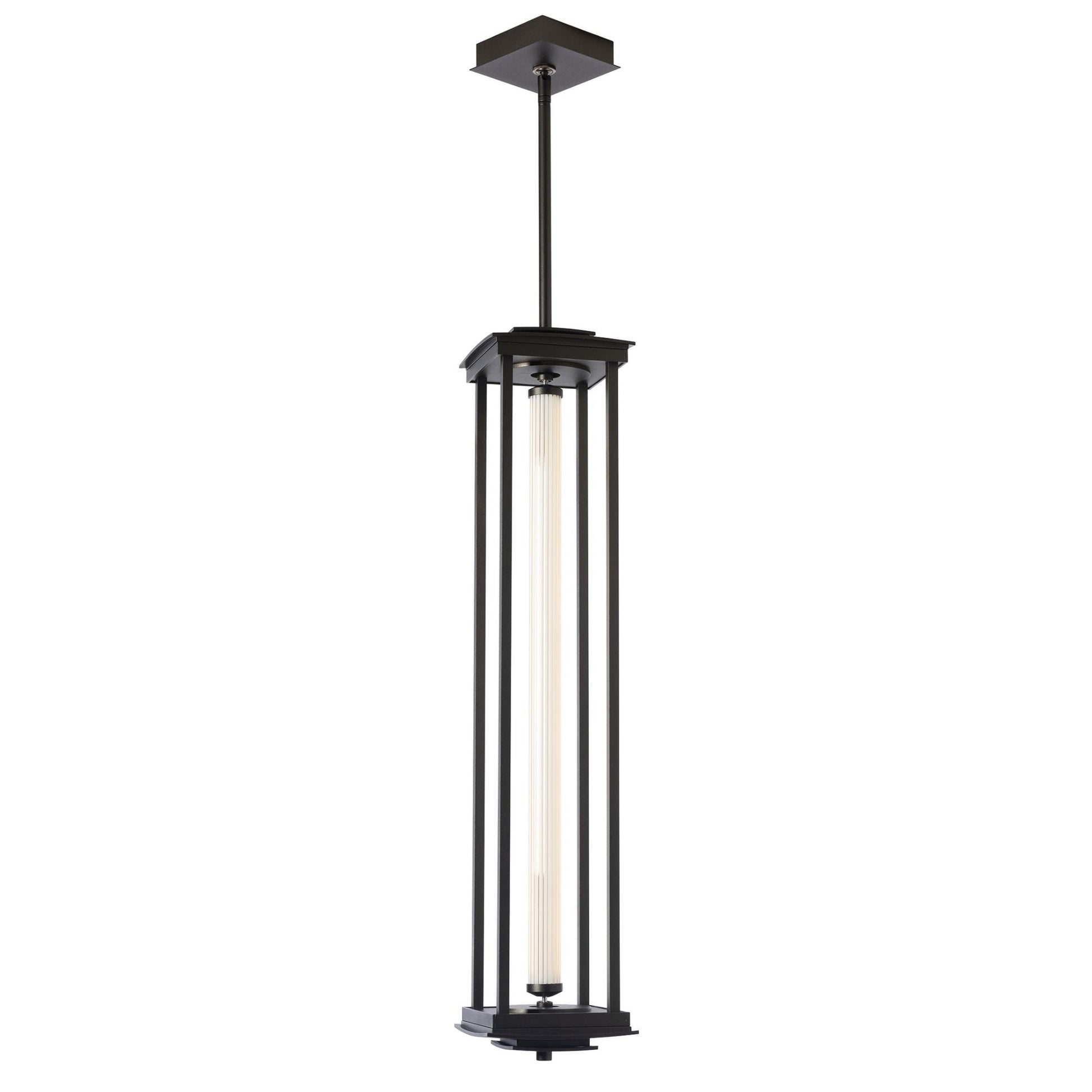 Athena 1-Light Large LED Lantern LED Clear Glass (ZM) in Oil Rubbed Bronze