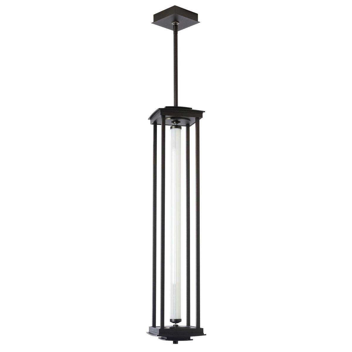 Athena 1-Light Large LED Lantern LED Clear Glass (ZM) in Oil Rubbed Bronze