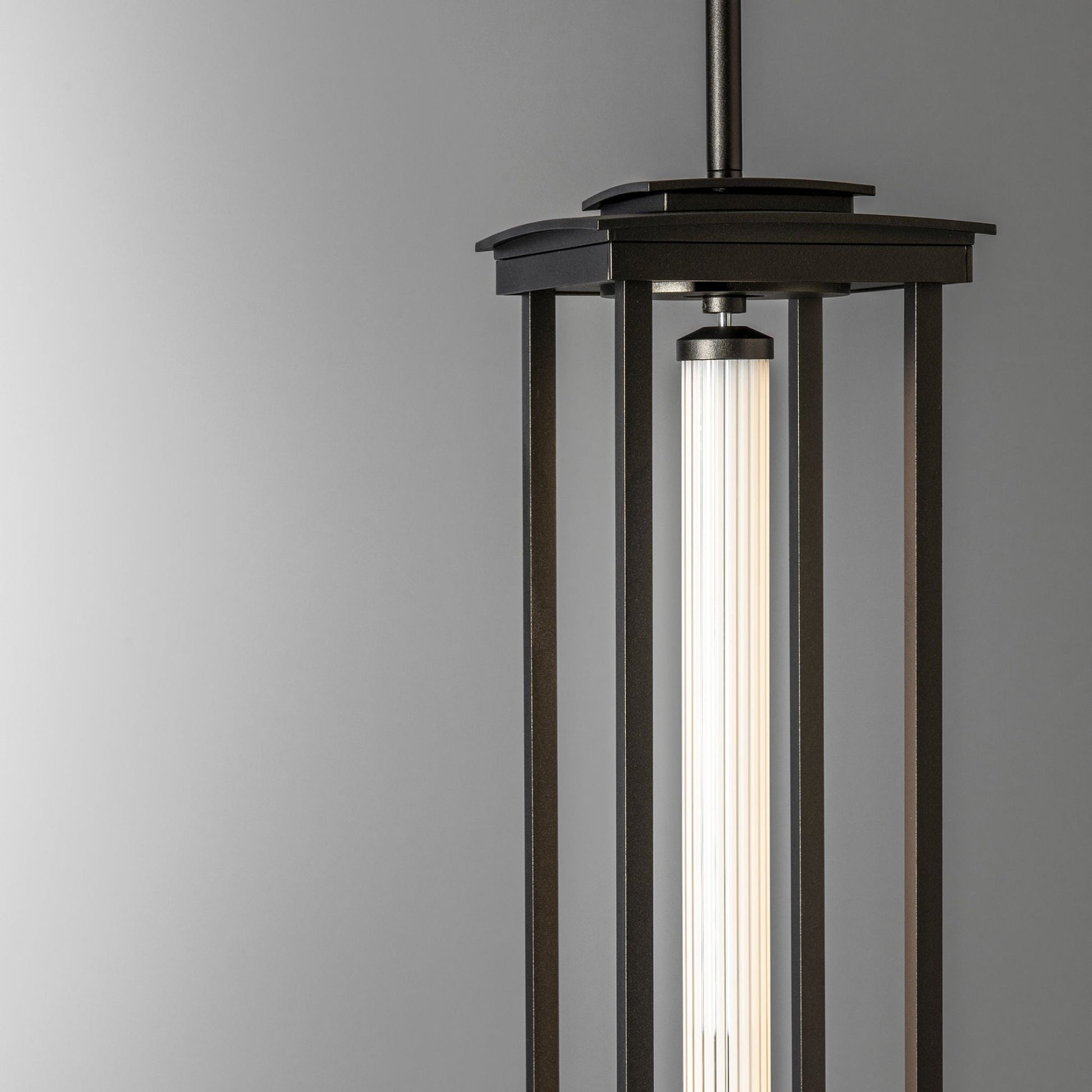 Athena 1-Light Large LED Lantern LED Clear Glass (ZM) in Oil Rubbed Bronze