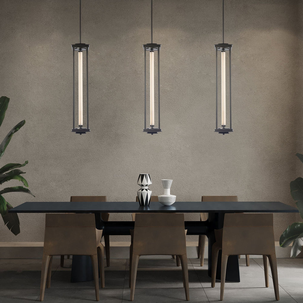 Athena 1-Light Large LED Lantern LED Clear Glass (ZM) in Oil Rubbed Bronze