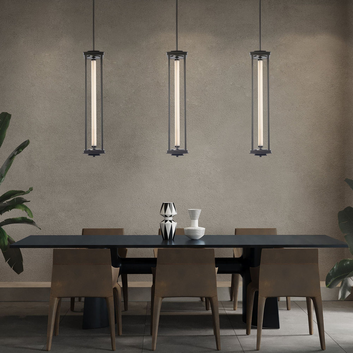 Athena 1-Light Large LED Lantern LED Clear Glass (ZM) in Oil Rubbed Bronze