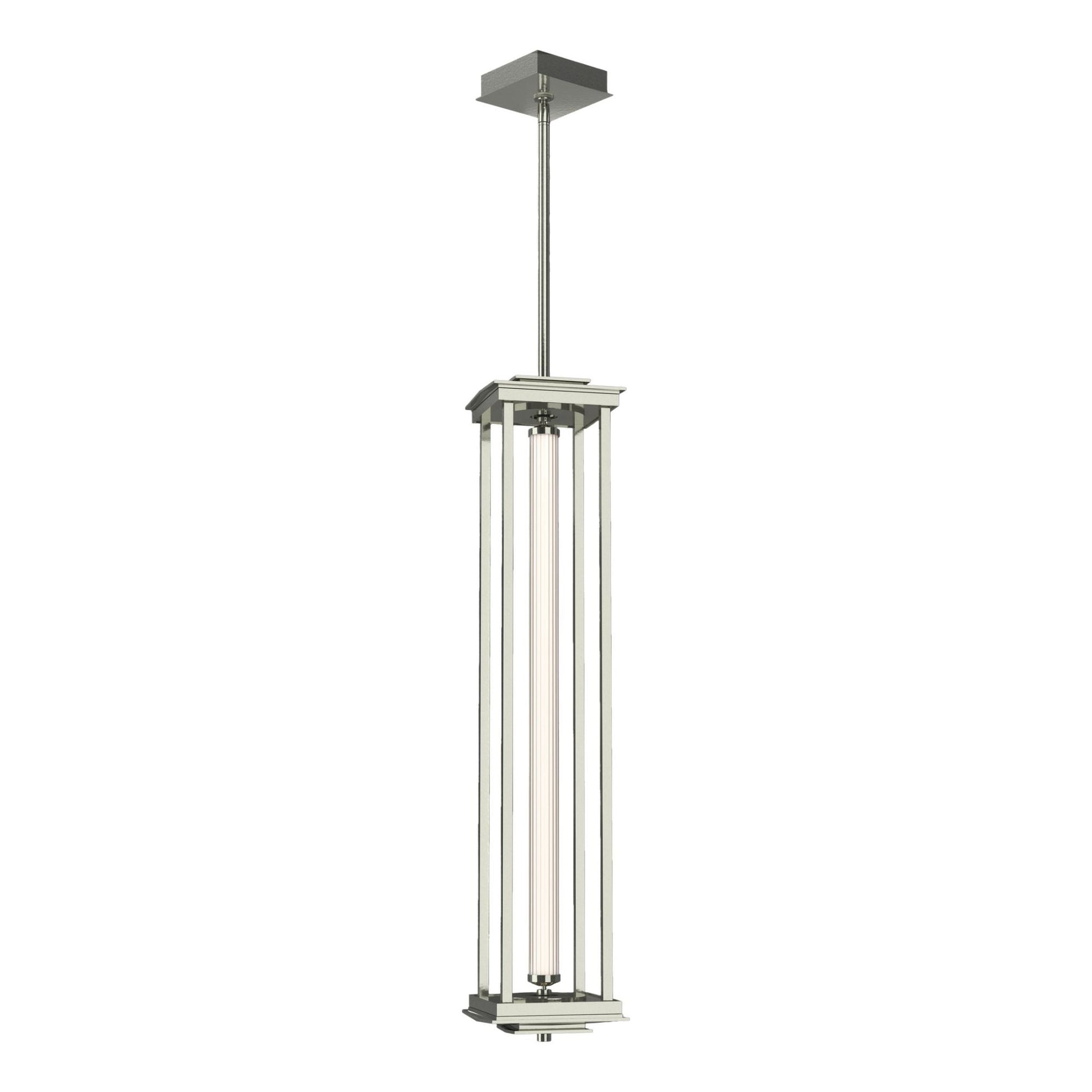 Athena 1-Light Large LED Lantern LED Clear Glass (ZM) in Sterling