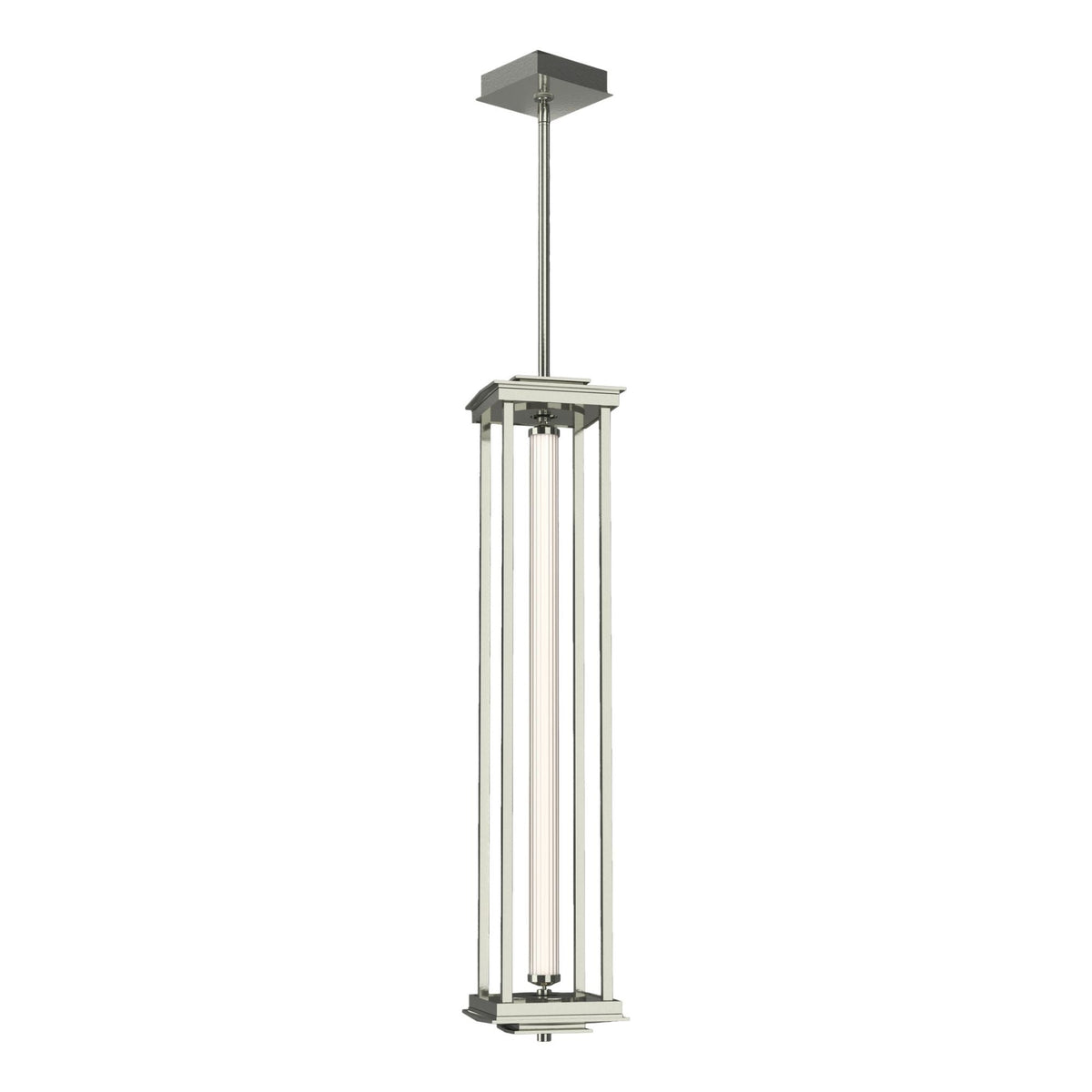 Athena 1-Light Large LED Lantern LED Clear Glass (ZM) in Sterling
