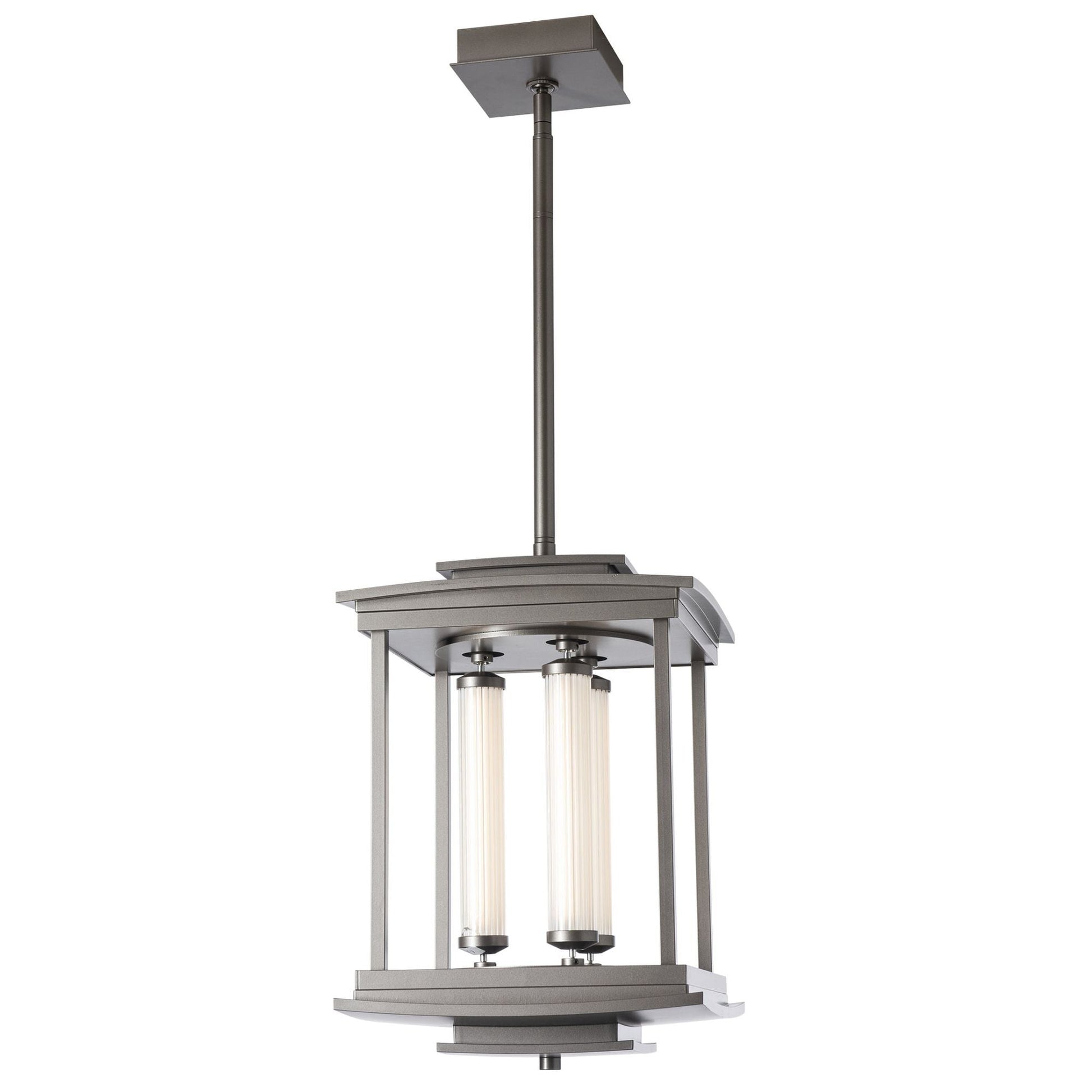 Athena 3-Light LED Lantern LED Clear Glass (ZM) in Dark Smoke