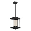 Athena 3-Light LED Lantern LED Clear Glass (ZM) in Black