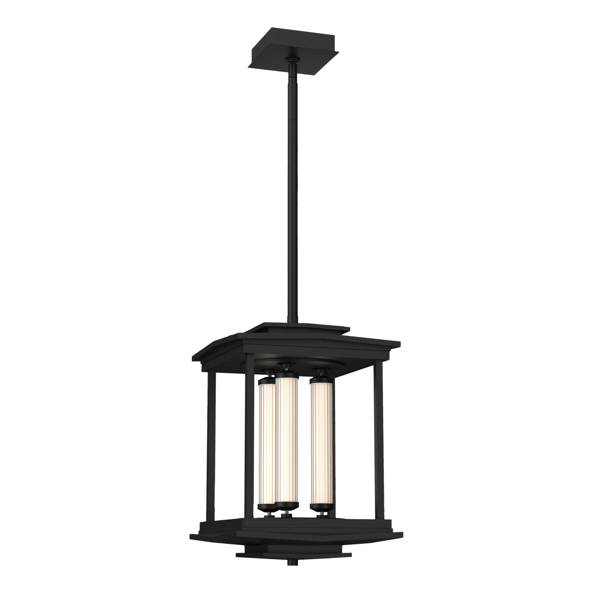 Athena 3-Light LED Lantern LED Clear Glass (ZM) in Black