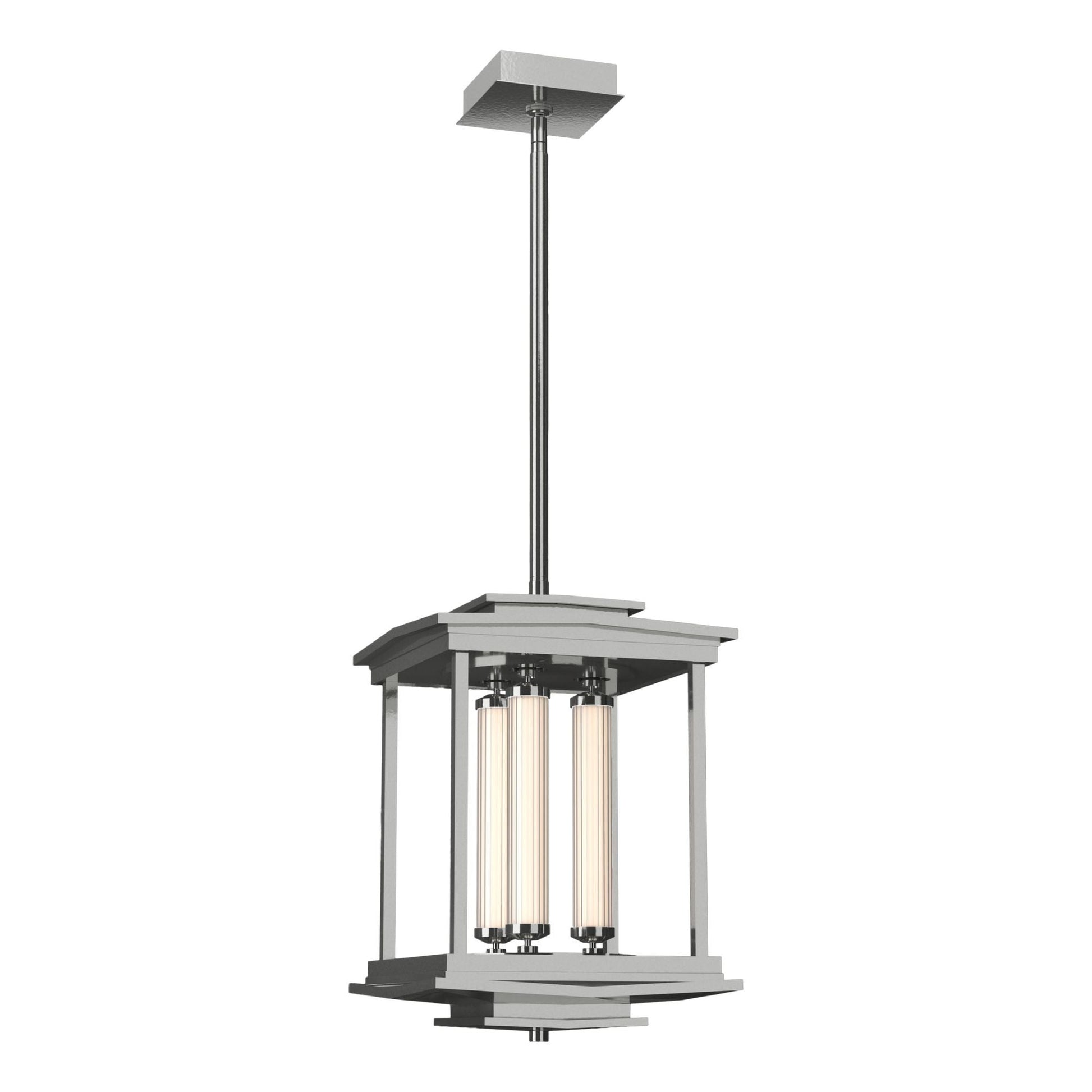 Athena 3-Light LED Lantern LED Clear Glass (ZM) in Sterling