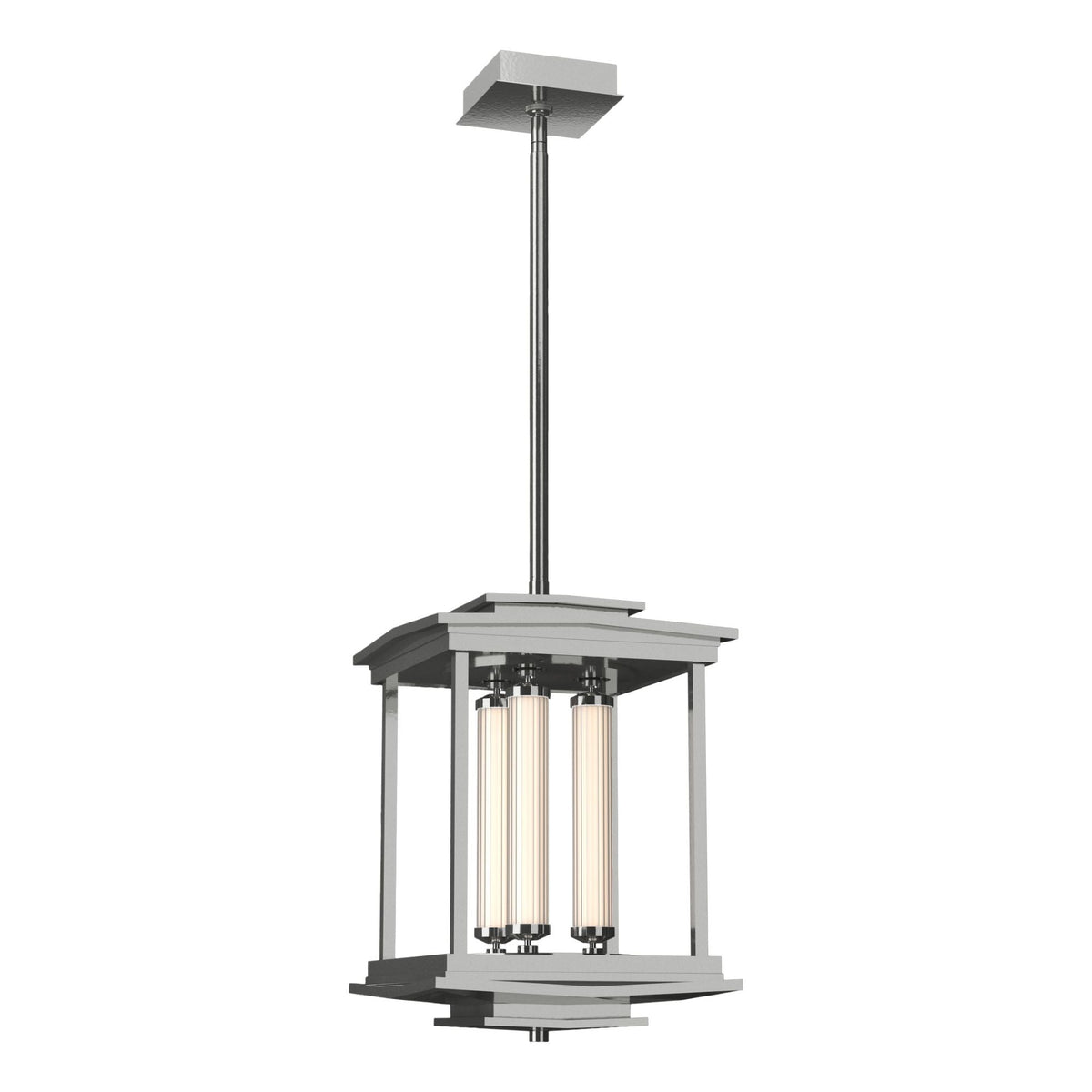 Athena 3-Light LED Lantern LED Clear Glass (ZM) in Sterling