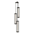 Athena Triple Tall LED Lantern LED Clear Glass (ZM) in Dark Smoke