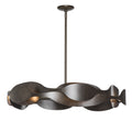 Waves Pendant 6-Light in Dark Smoke