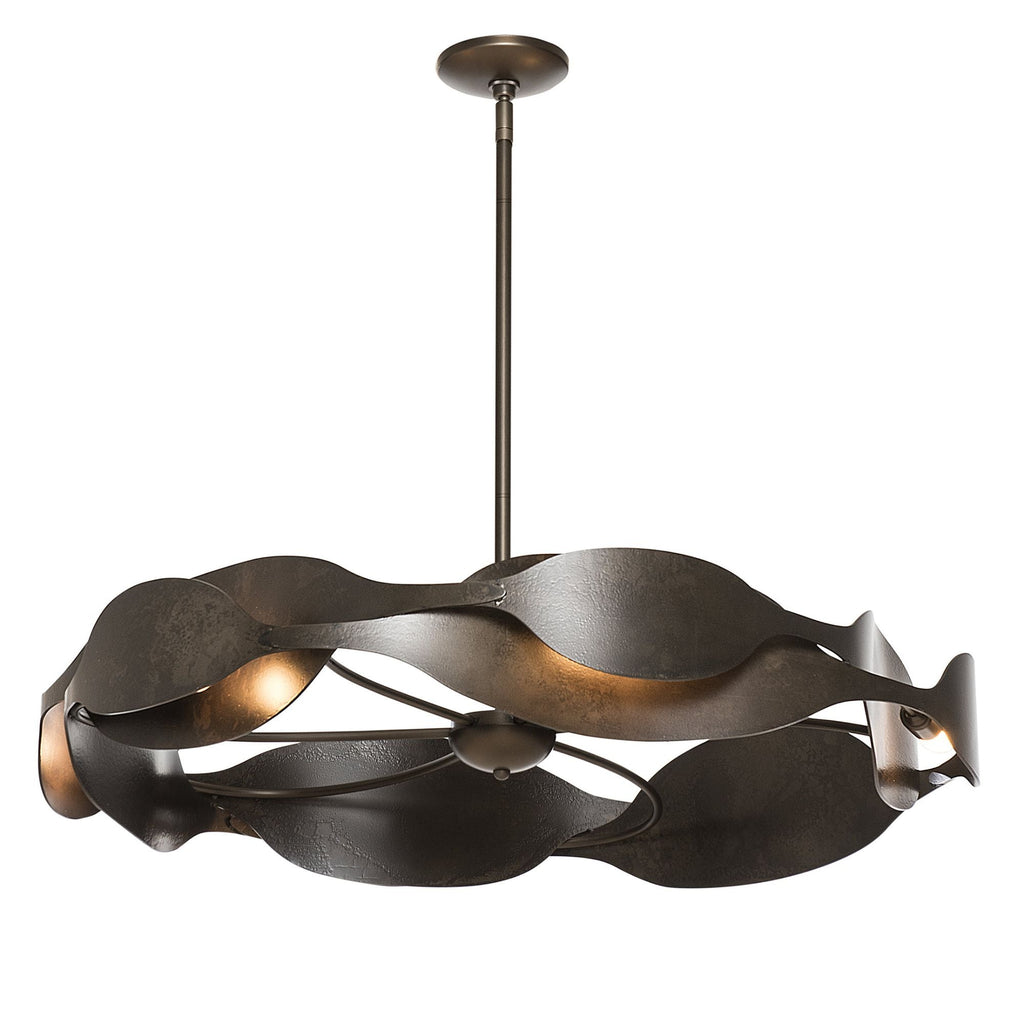 Waves Pendant 6-Light in Dark Smoke