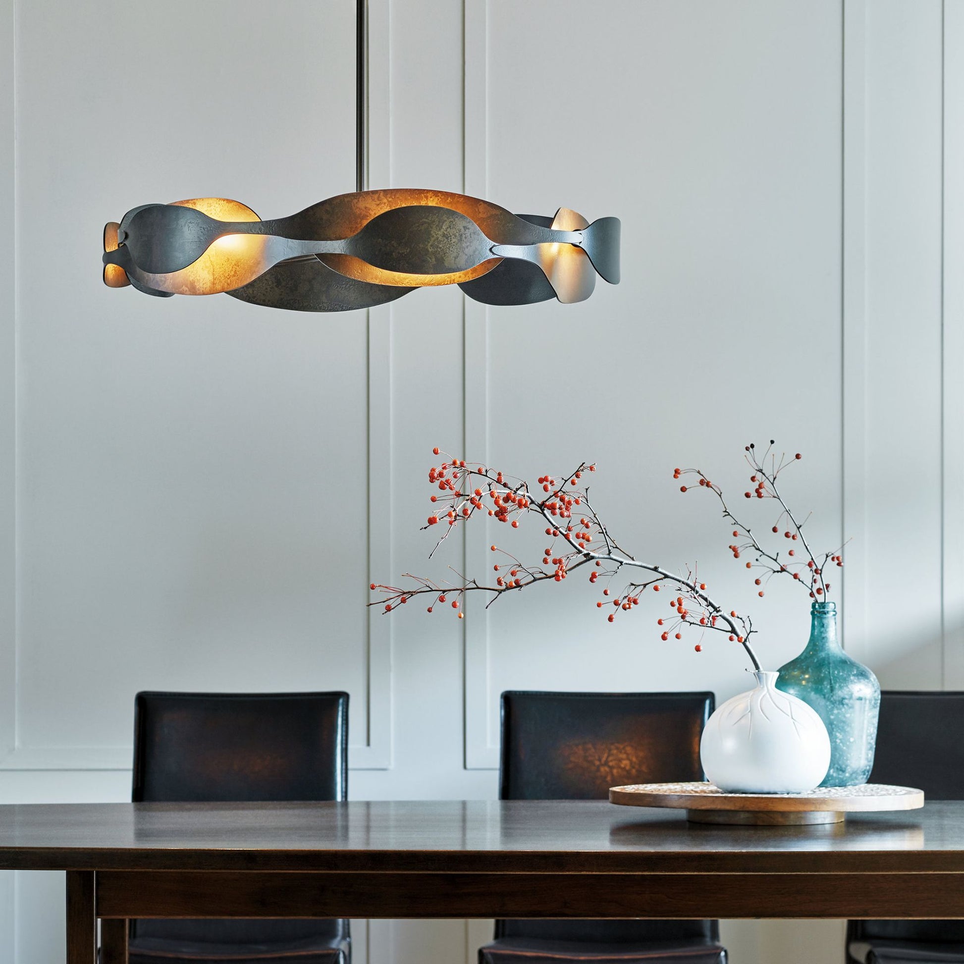 Waves Pendant 6-Light in Dark Smoke