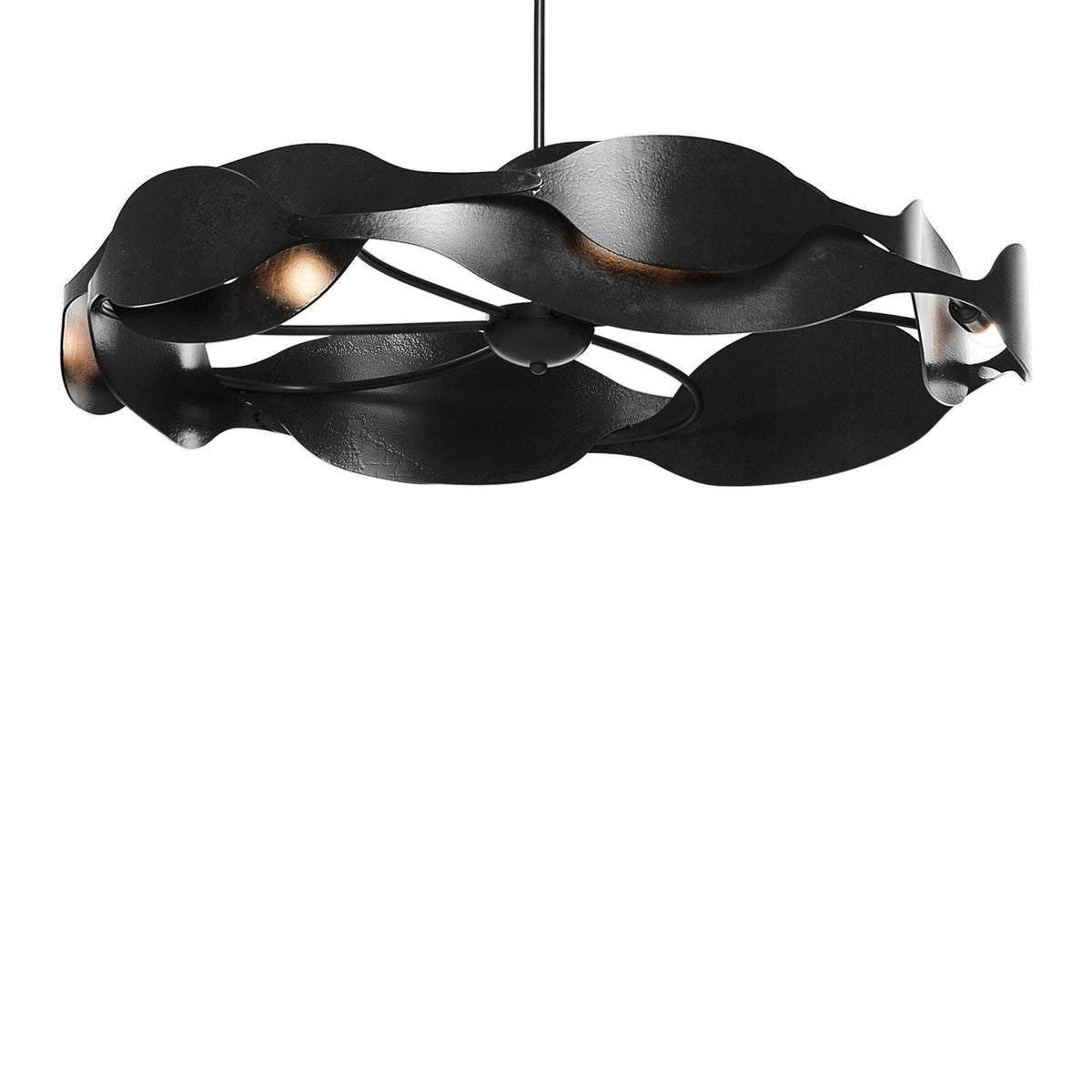 Waves Pendant 6-Light in Black