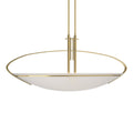 Mackintosh Large Pendant 2-Light Opal Glass (GG) in Modern Brass