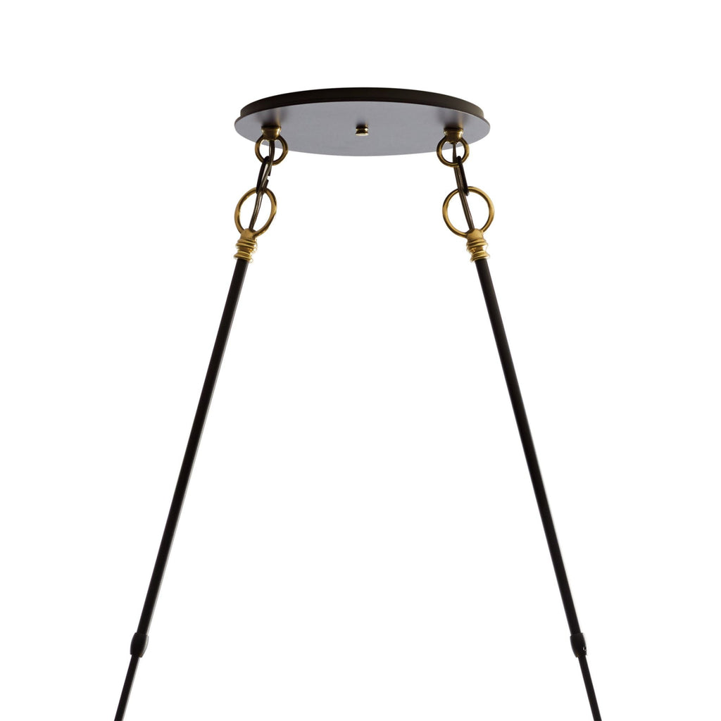 Otto Sphere Pendant 2-Light Stainless Steel Mesh (ZK) in Black with Brass Accents