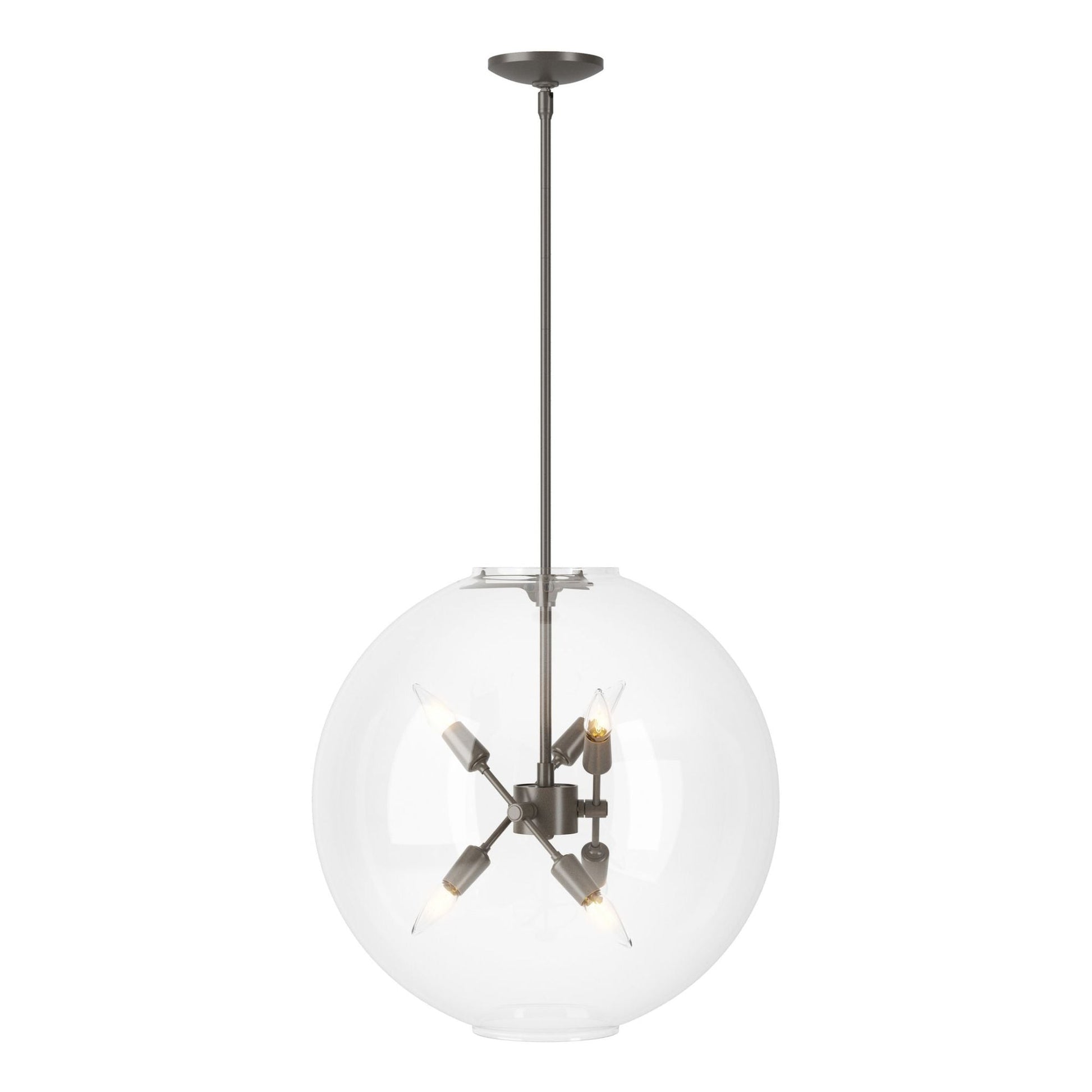 Sfera 6-Light Pendant 6-Light Clear Glass (ZM) in Dark Smoke