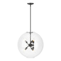 Sfera 6-Light Pendant 6-Light Clear Glass (ZM) in Black