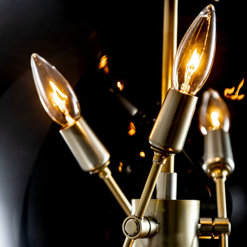 Sfera 6-Light Pendant 6-Light Clear Glass (ZM) in Modern Brass