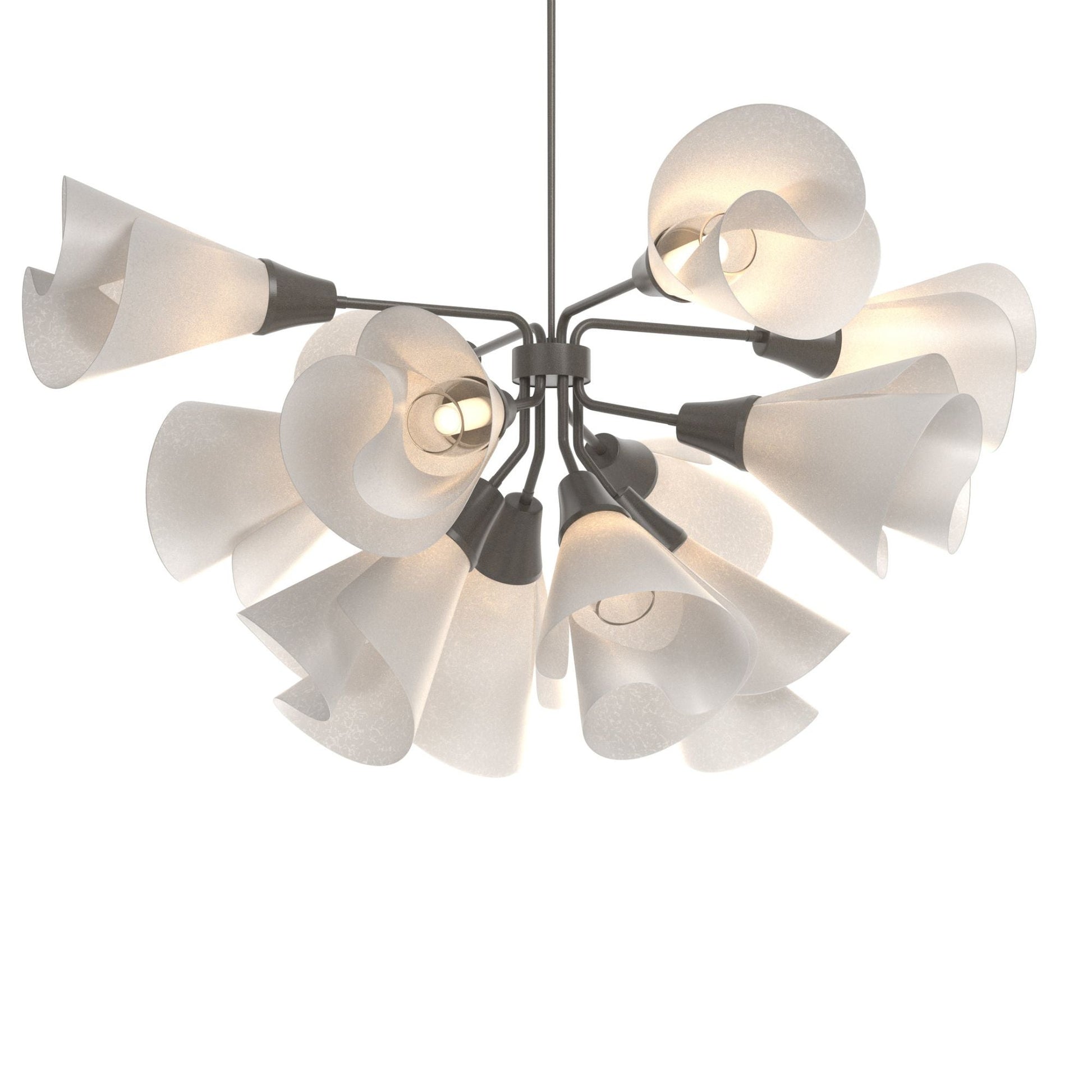 Mobius 12-Light Pendant 12-Light Spun Frost (SH) in Dark Smoke