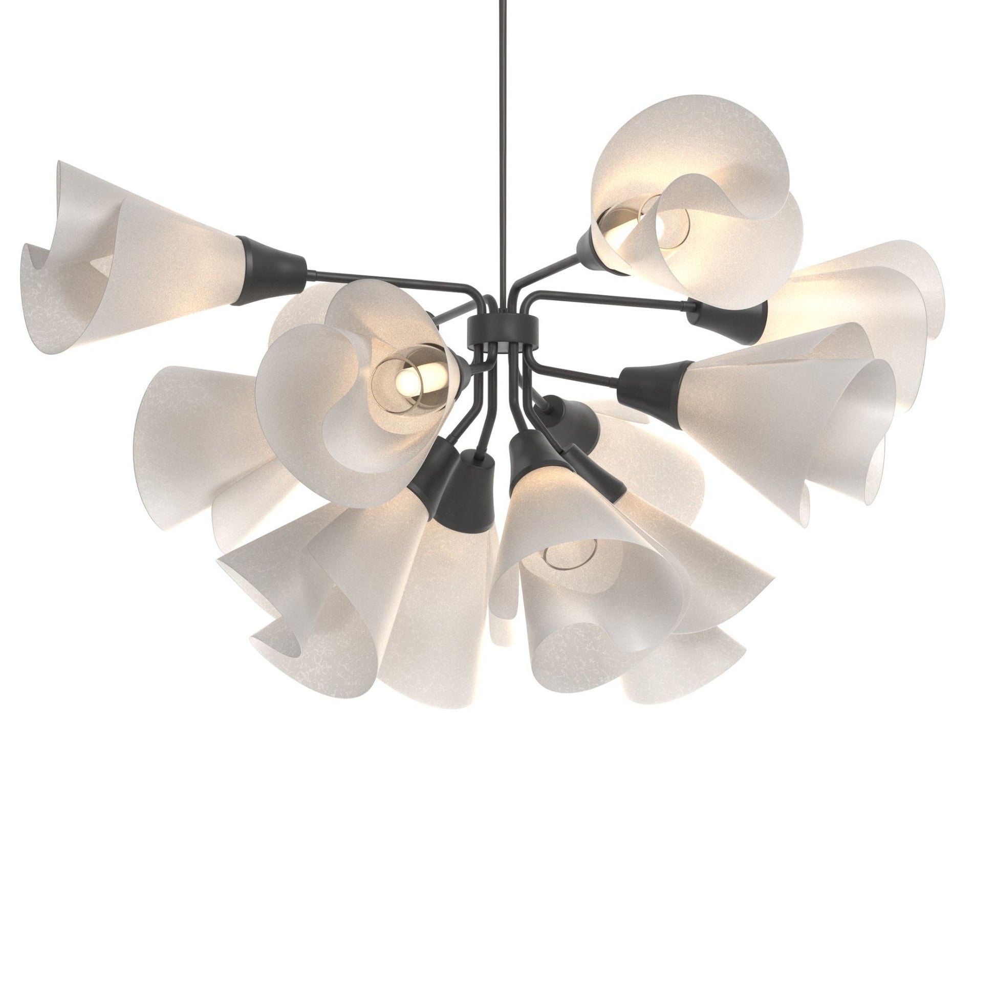Mobius 12-Light Pendant 12-Light Spun Frost (SH) in Black