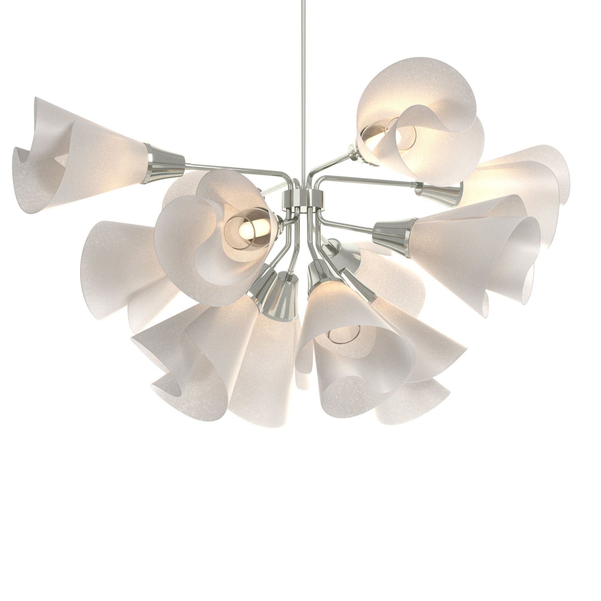 Mobius 12-Light Pendant 12-Light Spun Frost (SH) in Sterling