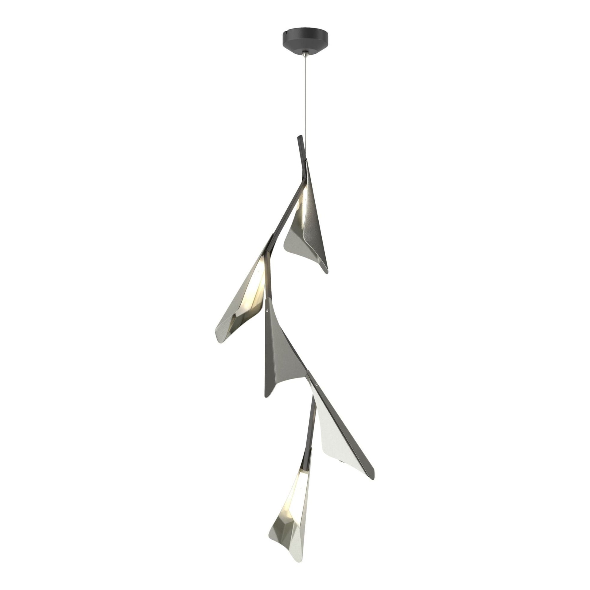 Plume 5-Light LED Pendant Sterling Accent LED in Black