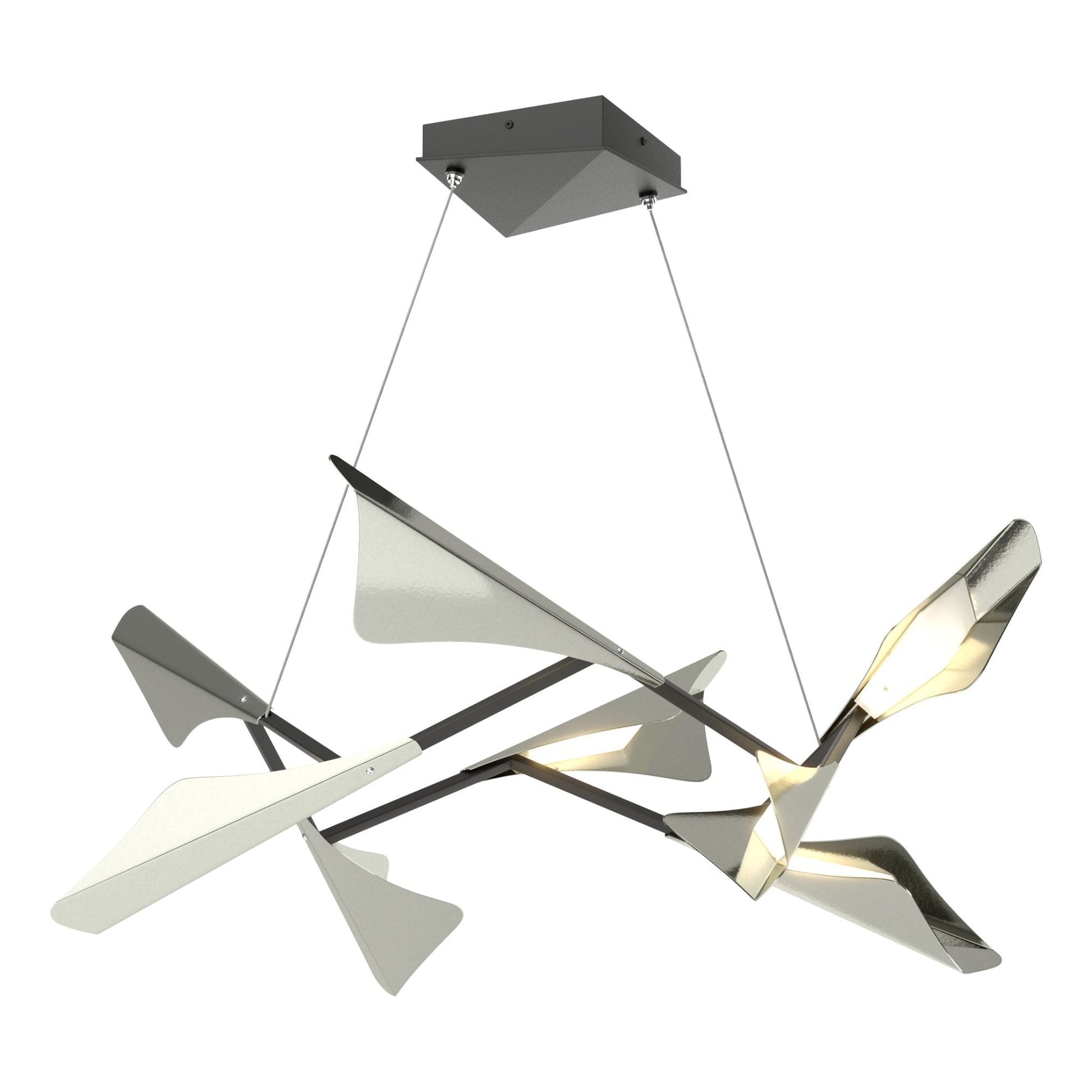 Plume 8-Light LED Pendant Sterling Accent LED in Black