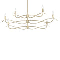 Willow 6-Light Small Chandelier 6-Light in Modern Brass