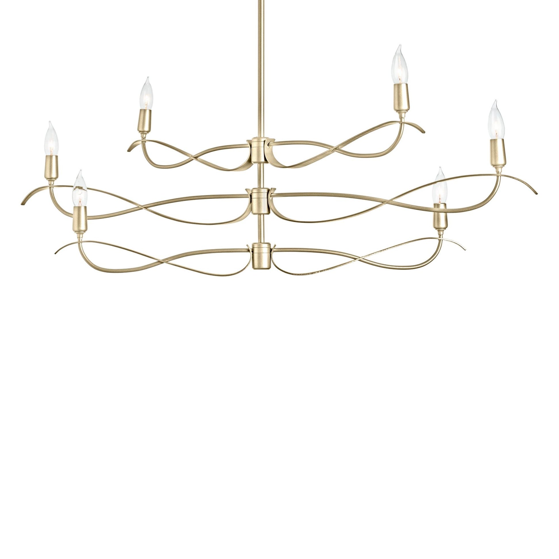 Willow 6-Light Small Chandelier 6-Light in Modern Brass