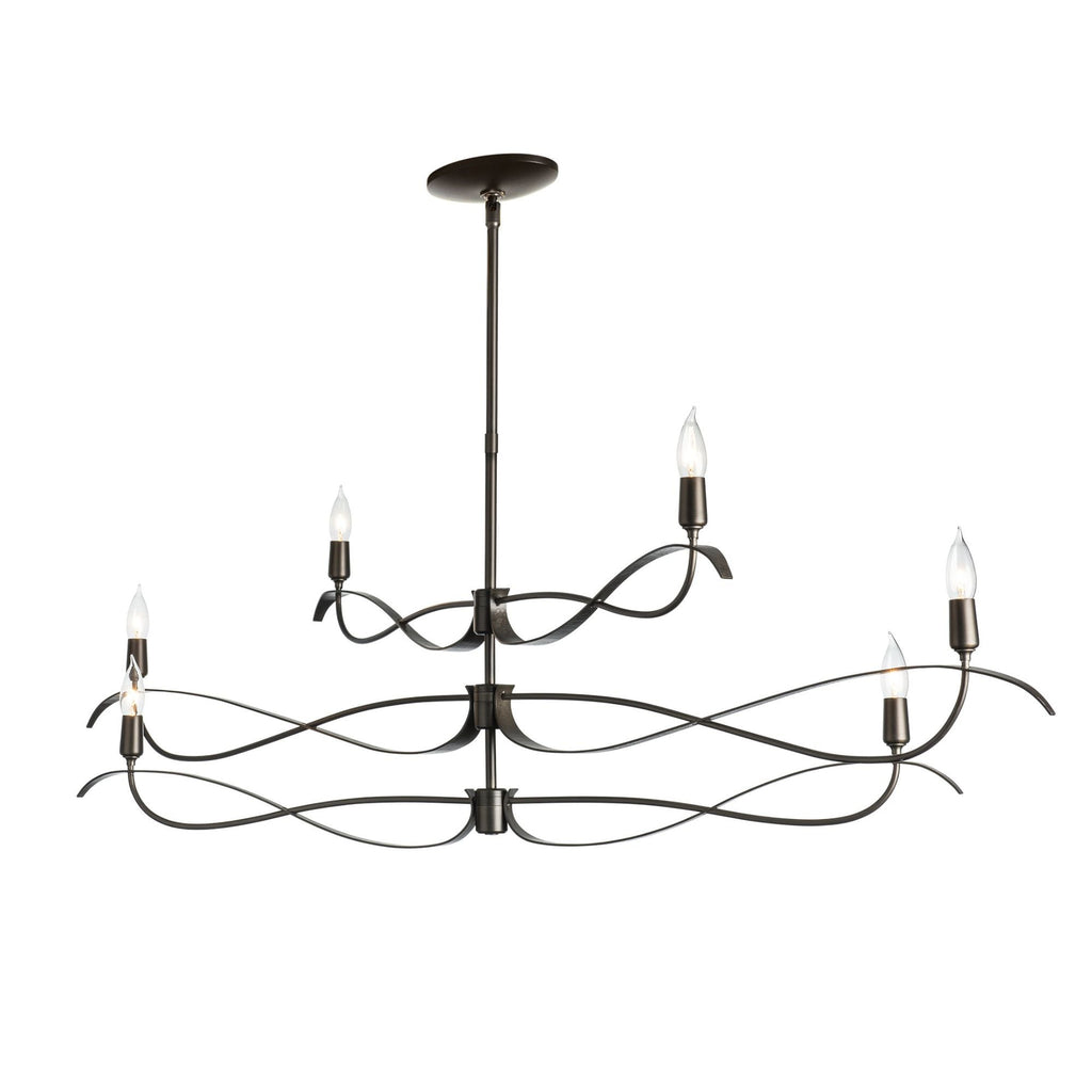 Willow 6-Light Large Chandelier 6-Light in Dark Smoke