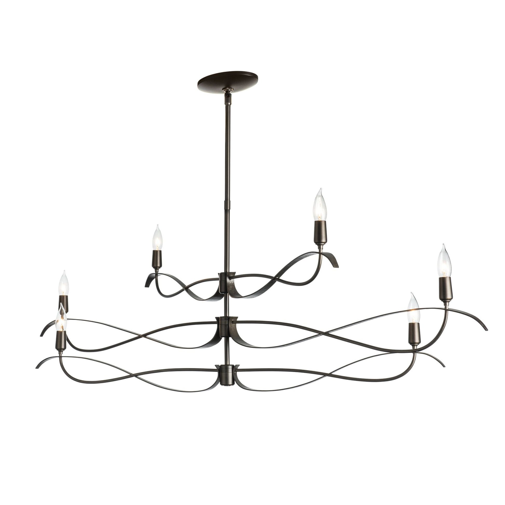 Willow 6-Light Large Chandelier 6-Light in Dark Smoke