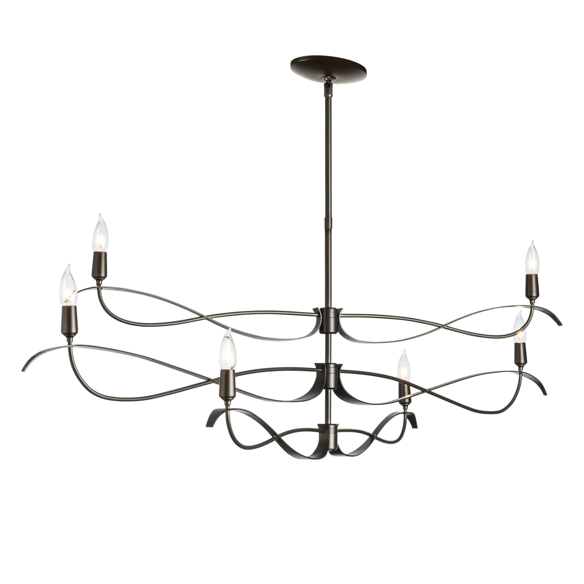 Willow 6-Light Large Chandelier 6-Light in Dark Smoke